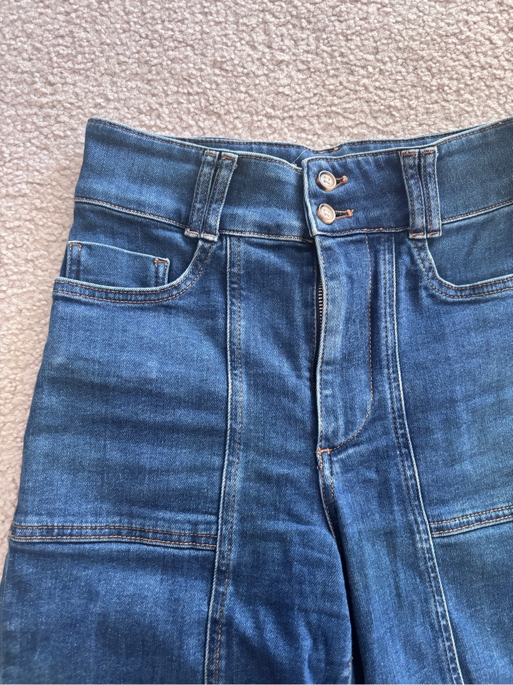 Anthropologie PILCRO High-Waist Wide-Leg Women’s Jeans — Dark Blue - Picture 2 of 6
